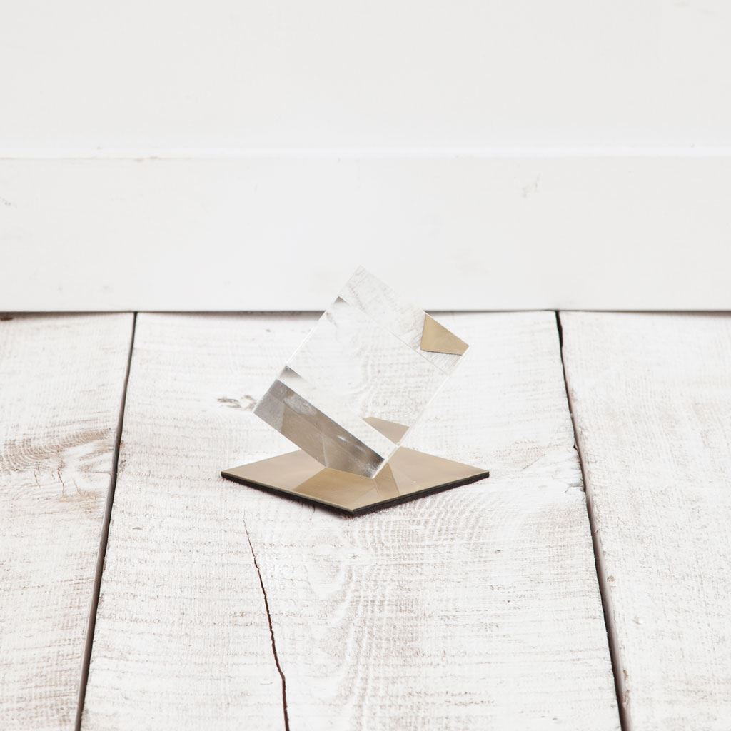 Lareina I Small 4L x 4W Clear Glass Cube - Central Designs