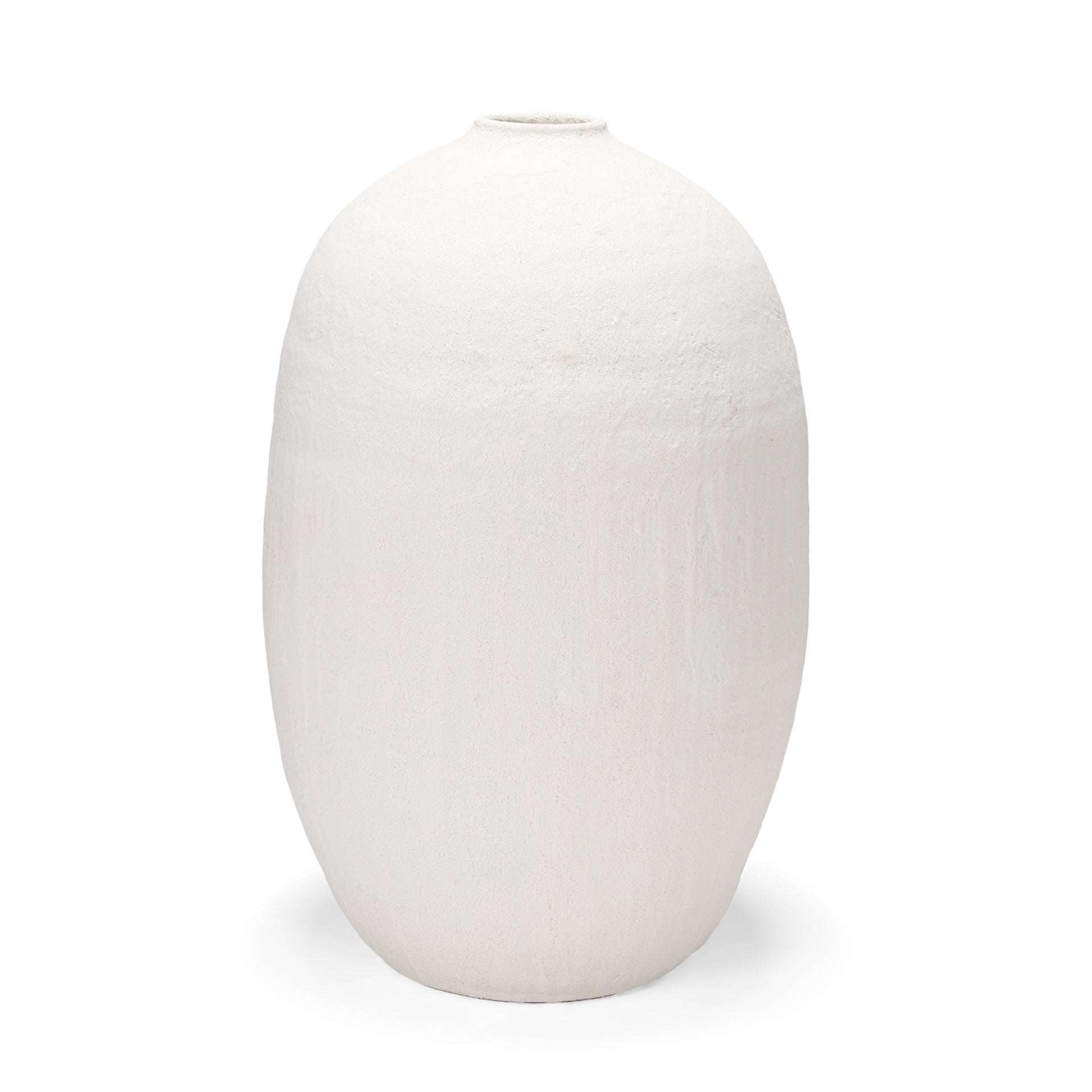 Karakum II Large White Textured Ceramic Vase - Central Designs