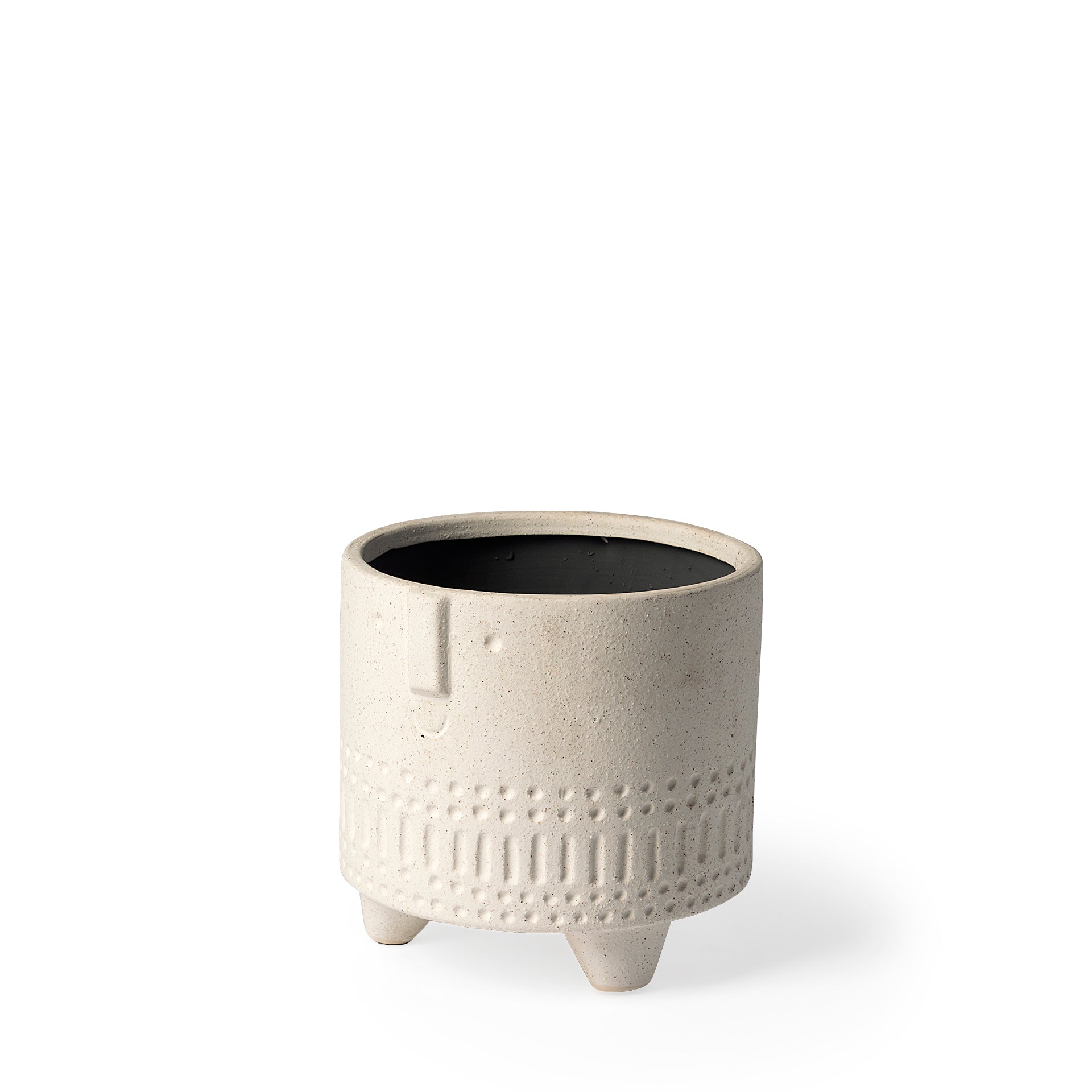 Jacob I Short White Ceramic Smiling Face Vase - Central Designs