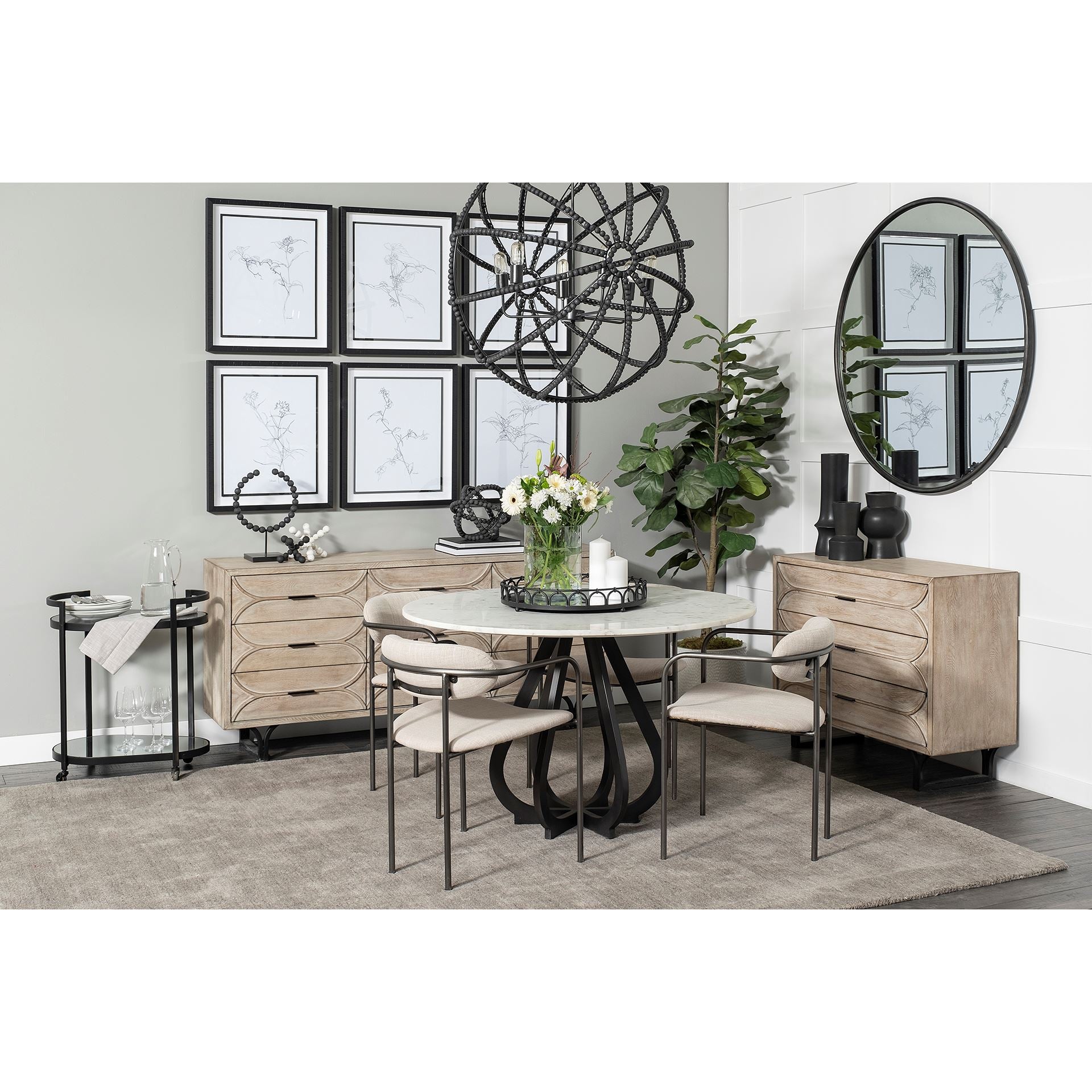 Giselle I 40L x 16W Light Brown Fir Veneer 3 Drawer Accent Cabinet - Central Designs
