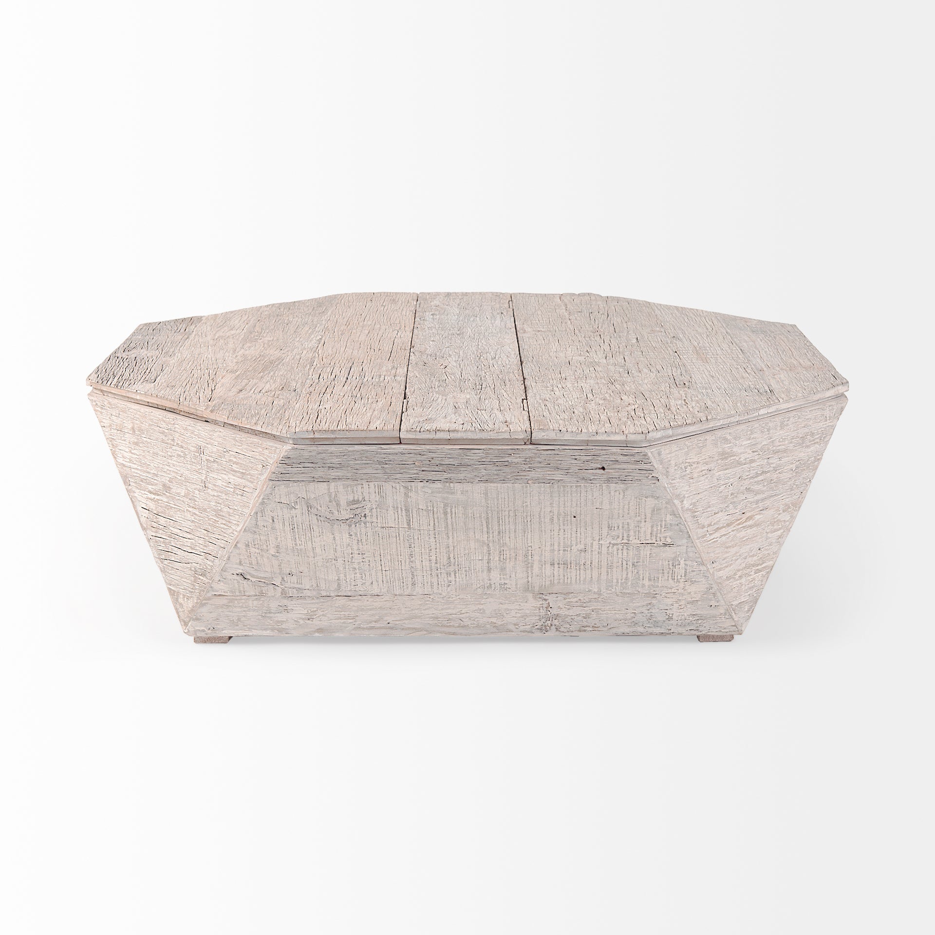 Esagono Octagonal Reclaimed Wood Coffee Table w/ Storage - Central Designs