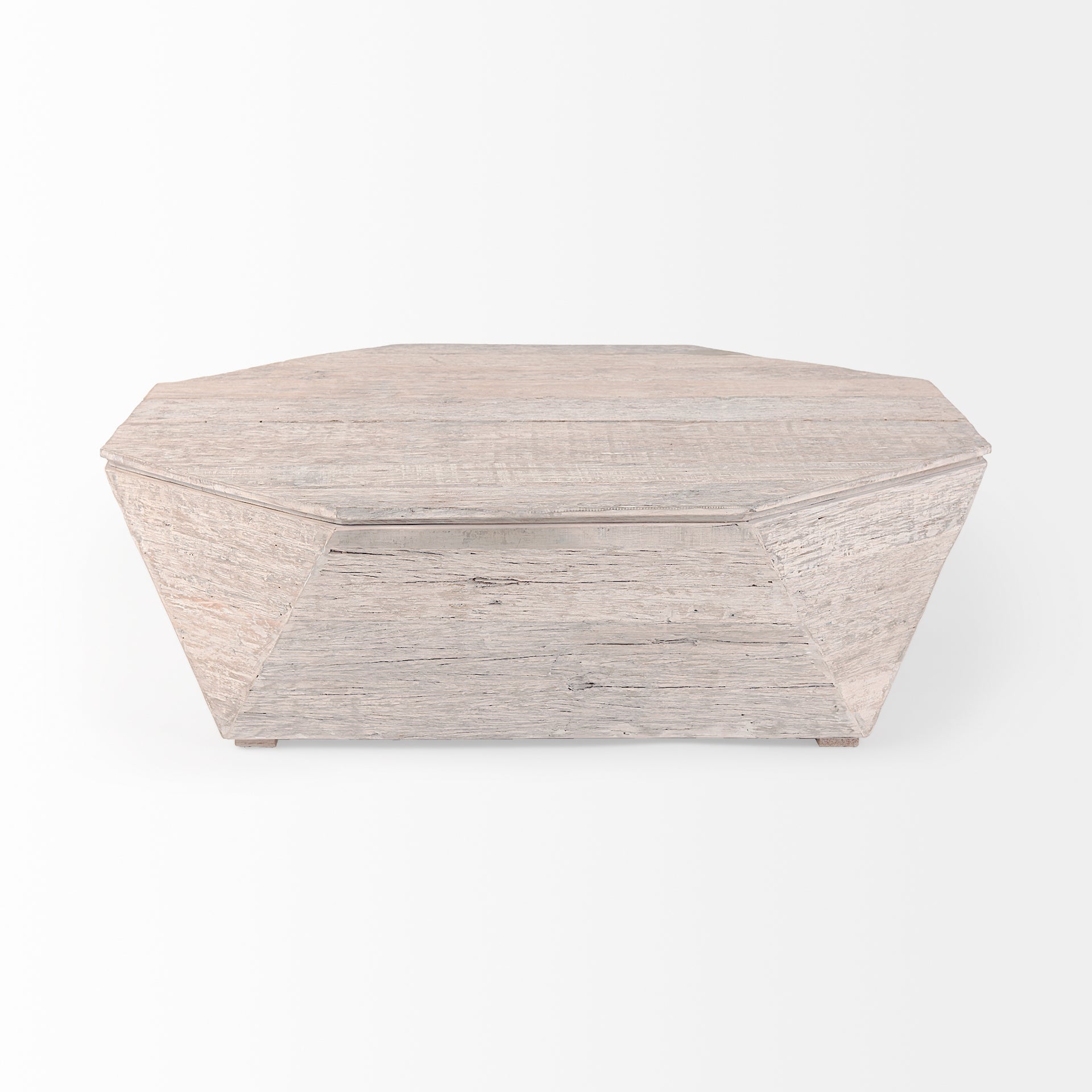 Esagono Octagonal Reclaimed Wood Coffee Table w/ Storage - Central Designs