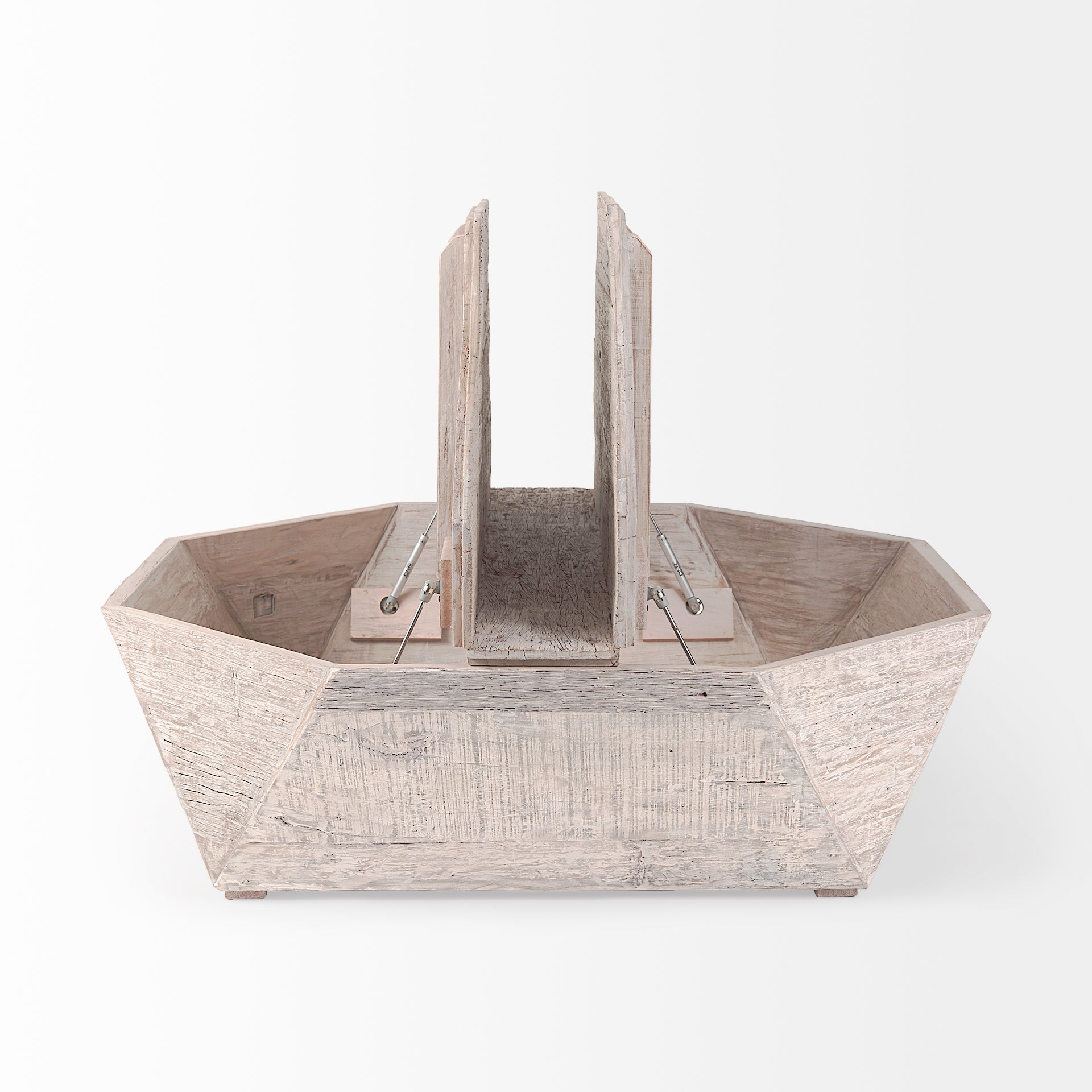 Esagono Octagonal Reclaimed Wood Coffee Table w/ Storage - Central Designs