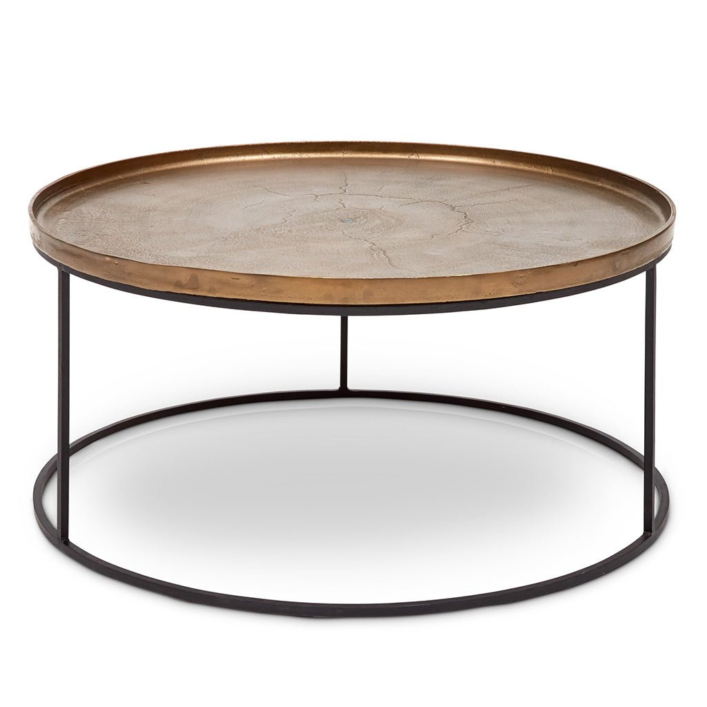 Elements - Sana Coffee Table - Vintage Silver Top - Black Frame - Central Designs