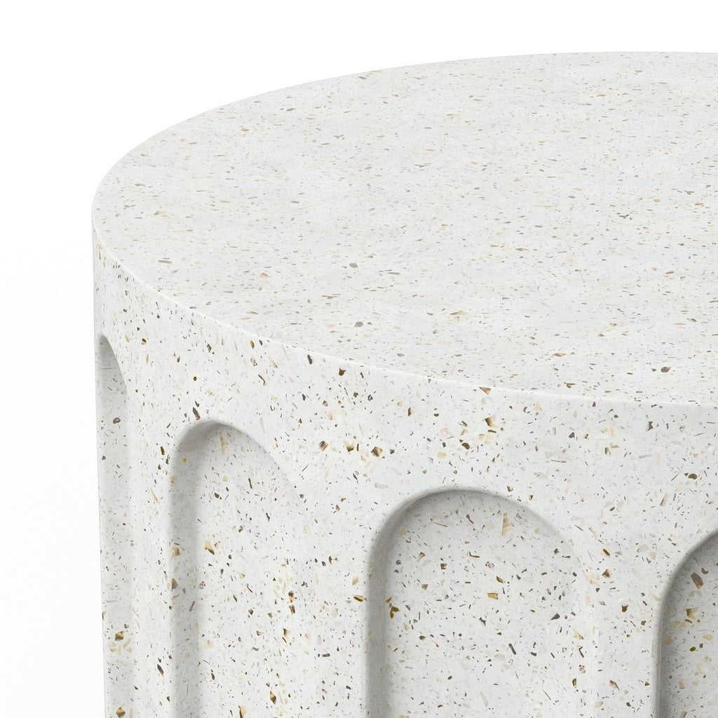 Mixx - Atlas Round Coffee Table - Ivory Terrazzo - Central Designs