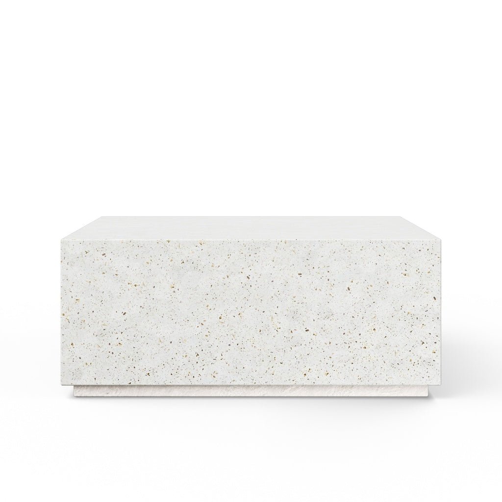 Mixx - Bloc Square Coffee Table - 39.5" - Ivory Terrazzo - Central Designs