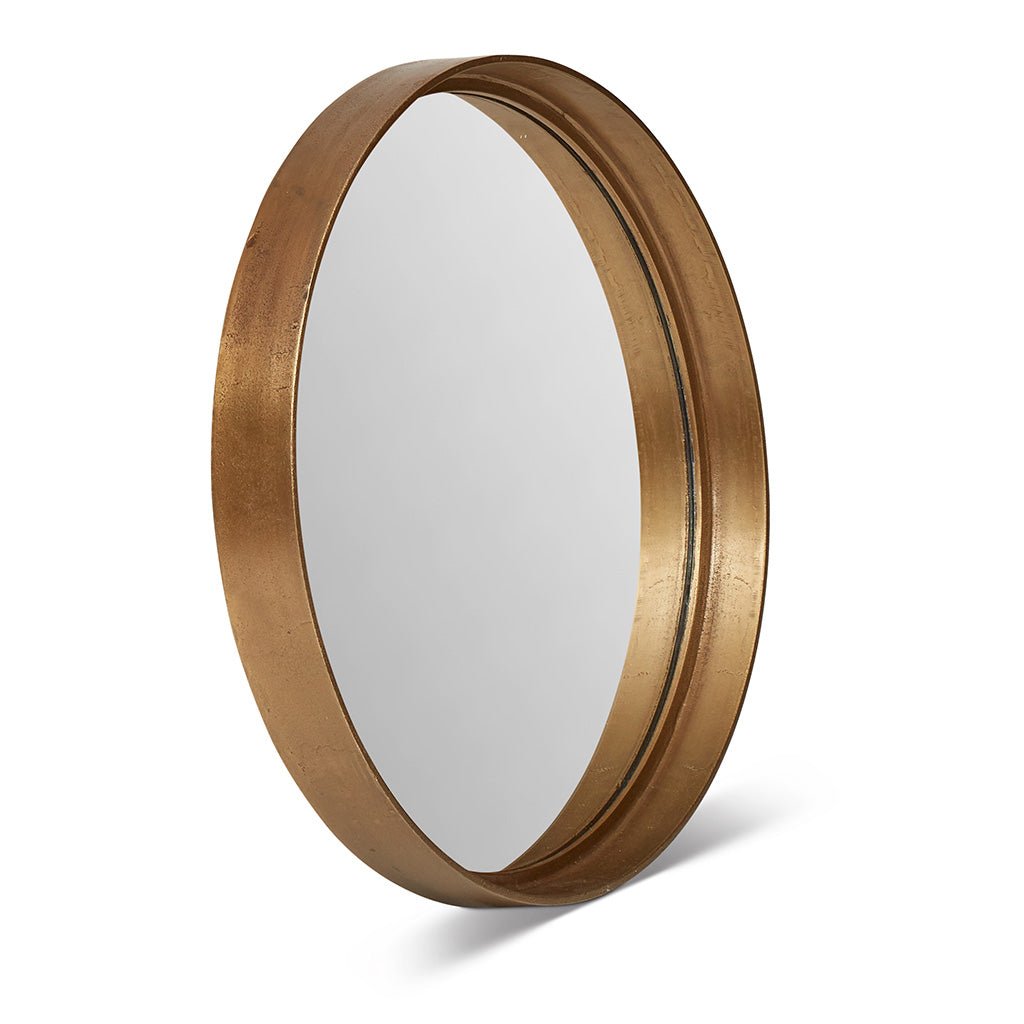 Elements - Samar Round Mirror - 39"Dia. - Antique Brass - Central Designs