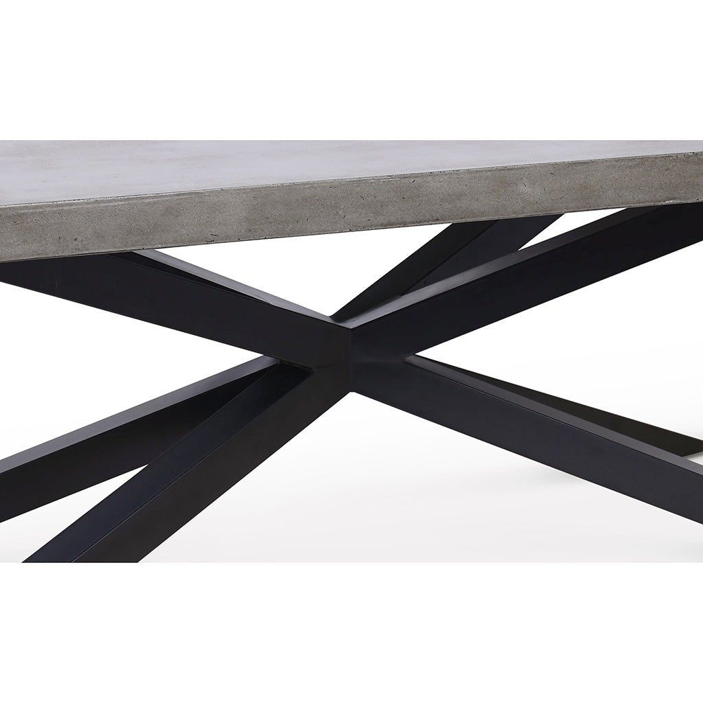 Mixx - Hunter Dining Table - Black Frame - Dark Grey Top - Central Designs