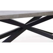 Mixx - Hunter Dining Table - Black Frame - Dark Grey Top - Central Designs