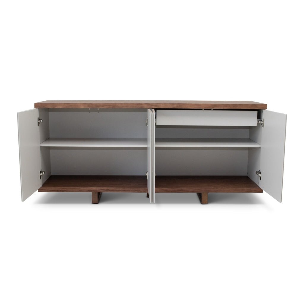 Modern Brazilian - Copany - Buffet - Nogal Frame - Off White Doors - Central Designs