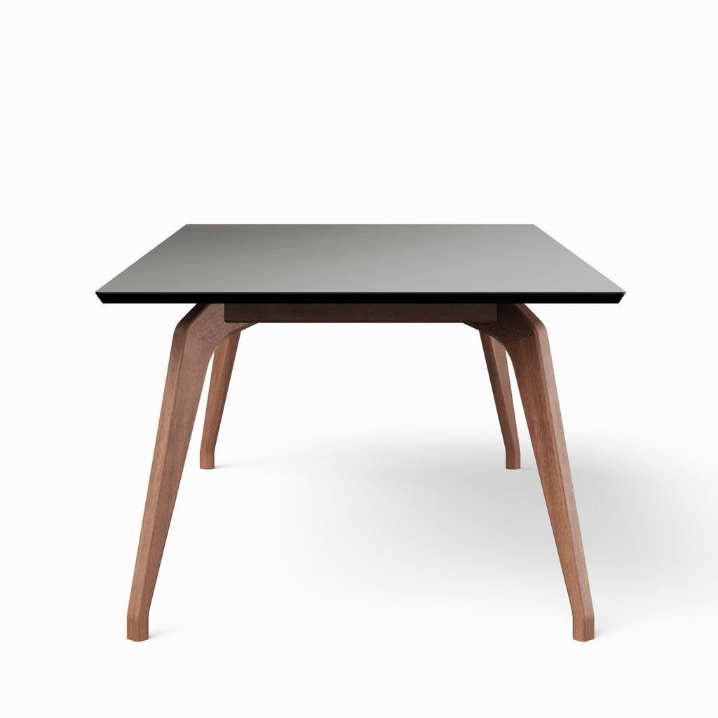 Modern Brazilian - Giane - Dining Table - Nogal Base - Black Top - Central Designs