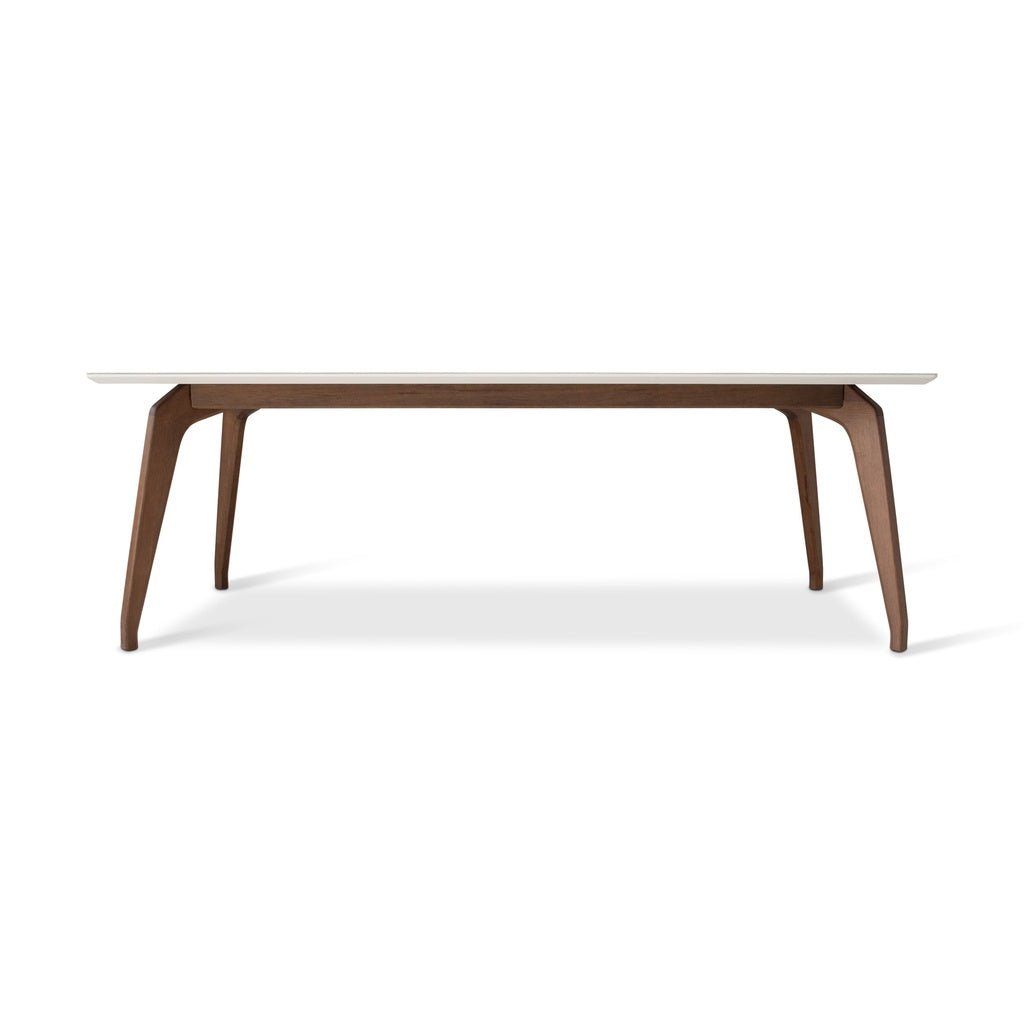 Modern Brazilian - Giane - Dining Table - Nogal Base - Off White Top - Central Designs