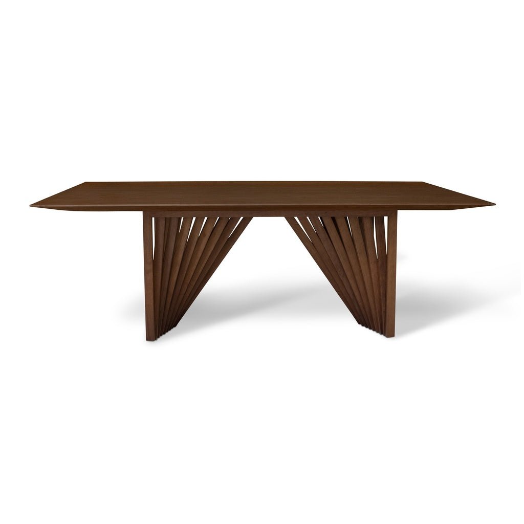 Modern Brazilian - Laguna - Wooden Top Dining Table - Nogal Frame - Central Designs
