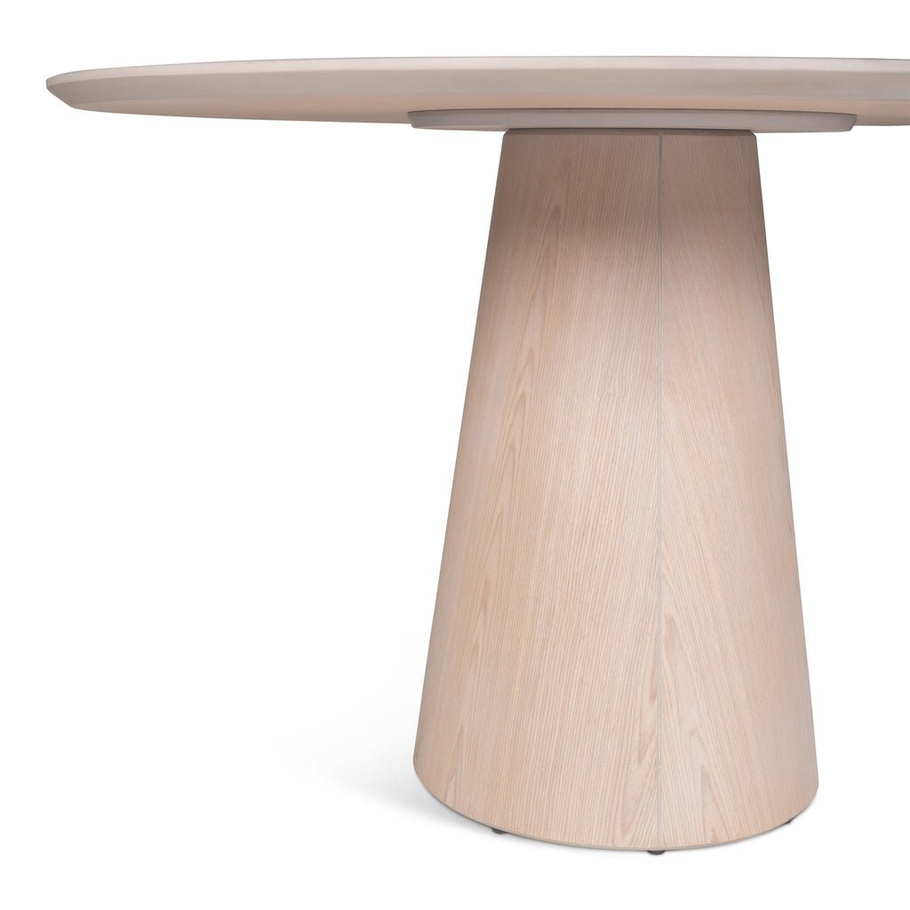 Modern Brazilian - Mona - Wooden Top Round Dining Table - Nevoa - Central Designs
