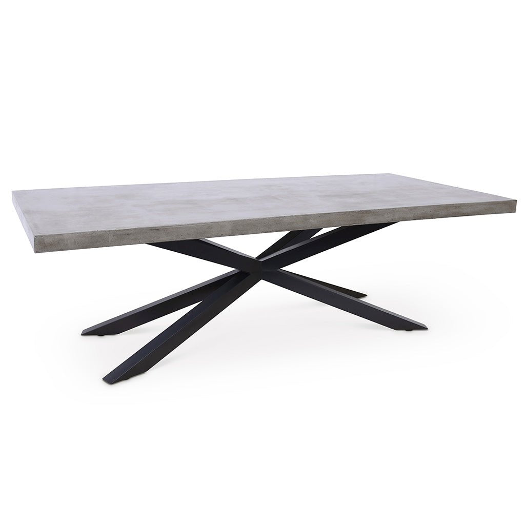 Mixx - Hunter Dining Table - Black Frame - Dark Grey Top - Central Designs