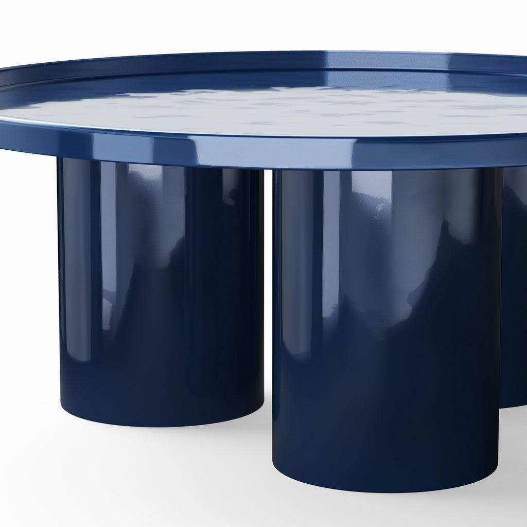 Eclat - Sofia Enamel Coffee Table - Navy - Central Designs