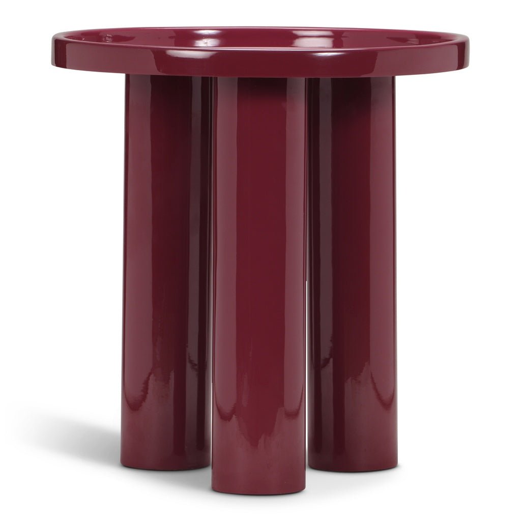 Eclat - Sofia Enamel End Table - Plum - Central Designs