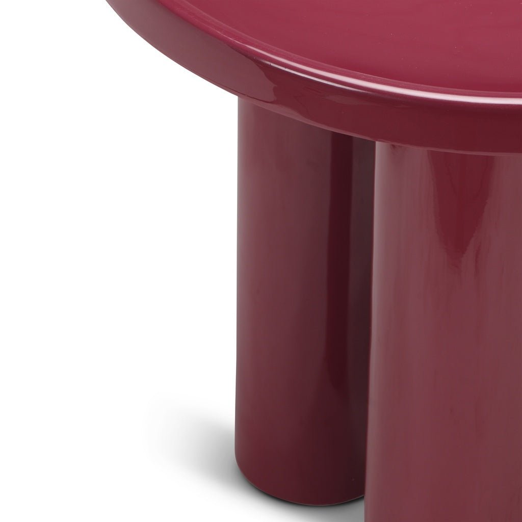 Eclat - Sofia Enamel End Table - Plum - Central Designs