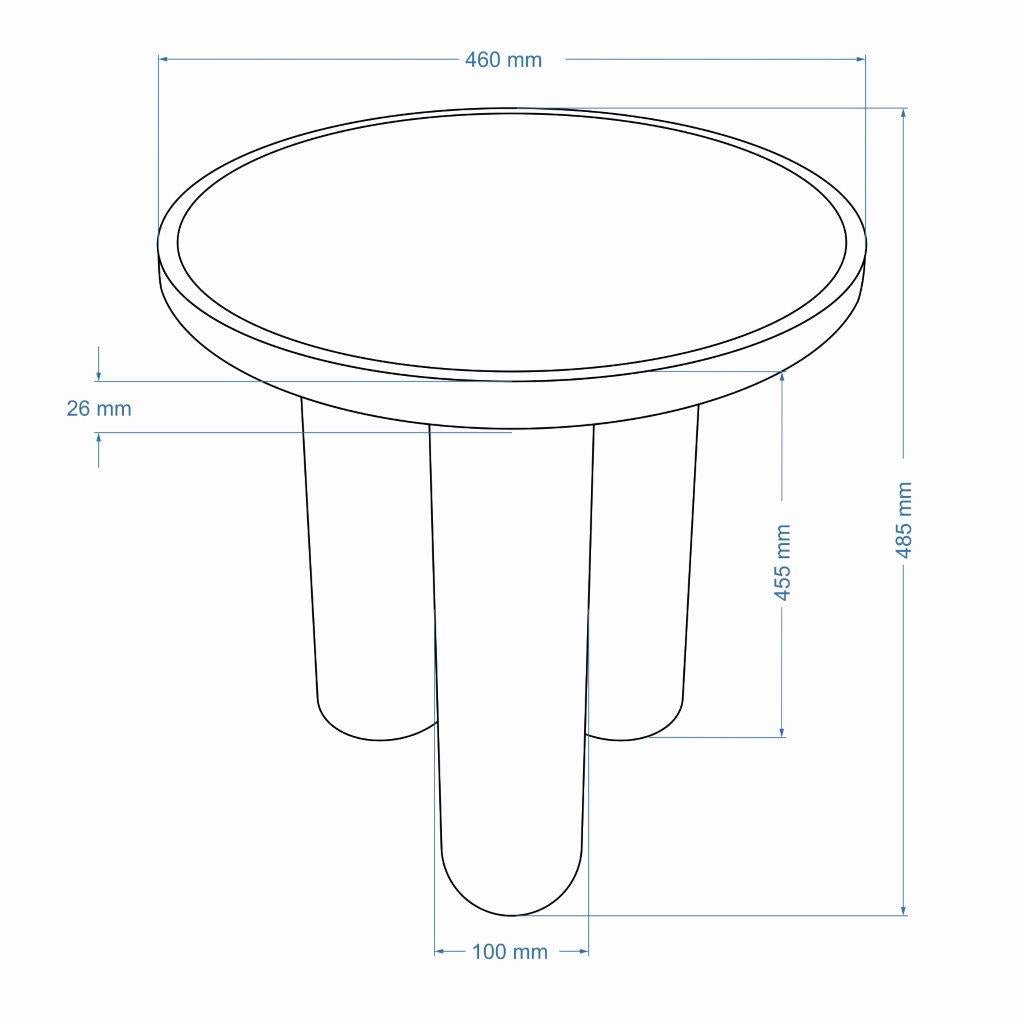 Eclat - Sofia Enamel End Table - Plum - Central Designs