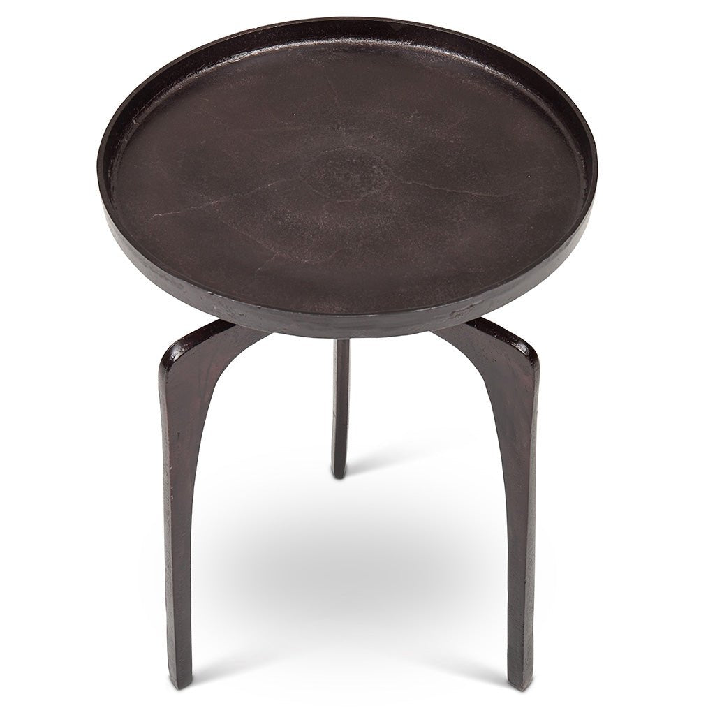 Elements - Vinya End Table - Raw Bronze - Central Designs