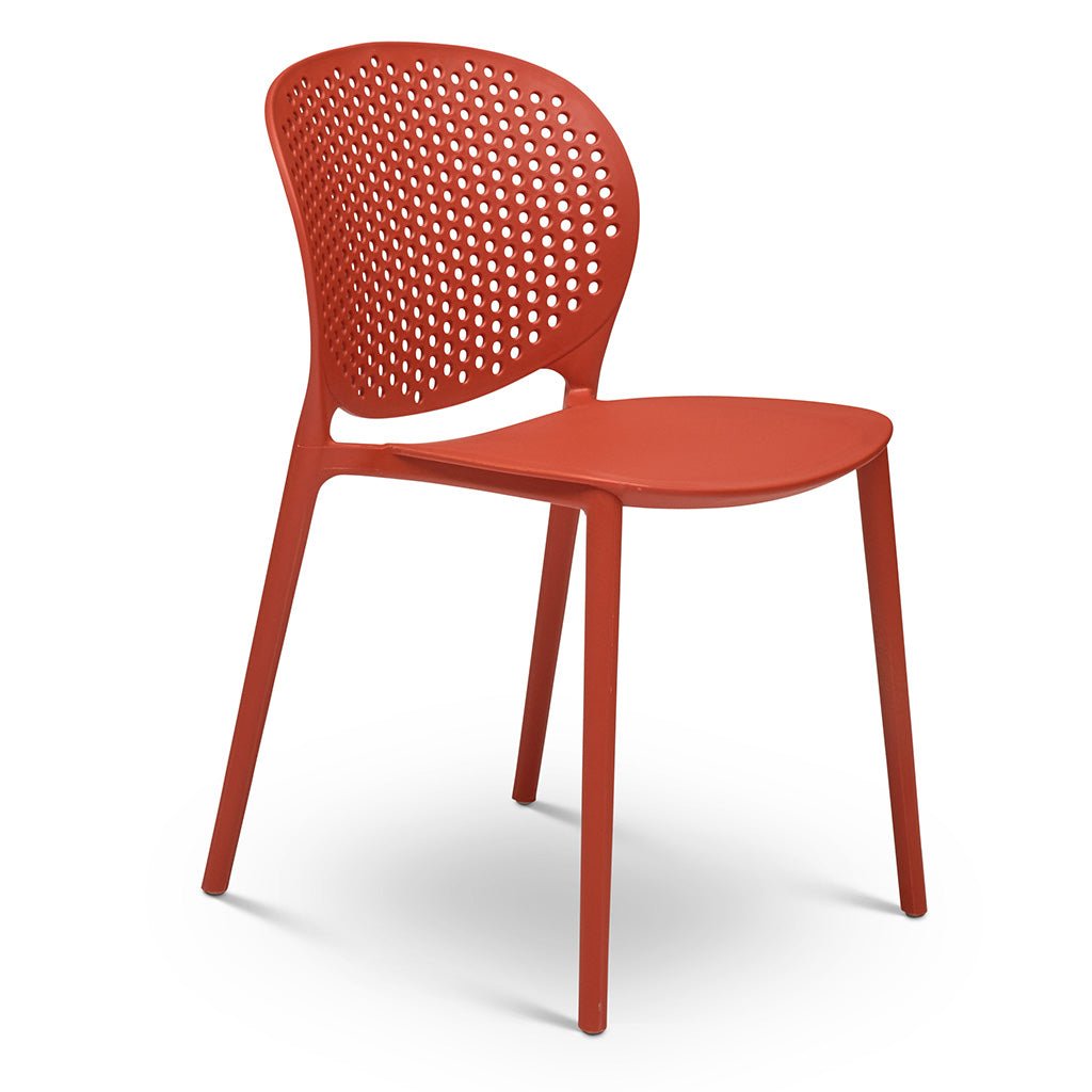 Metro - Bailey Side Chair - Set of 4 - Dark Orange Seat - Central Designs