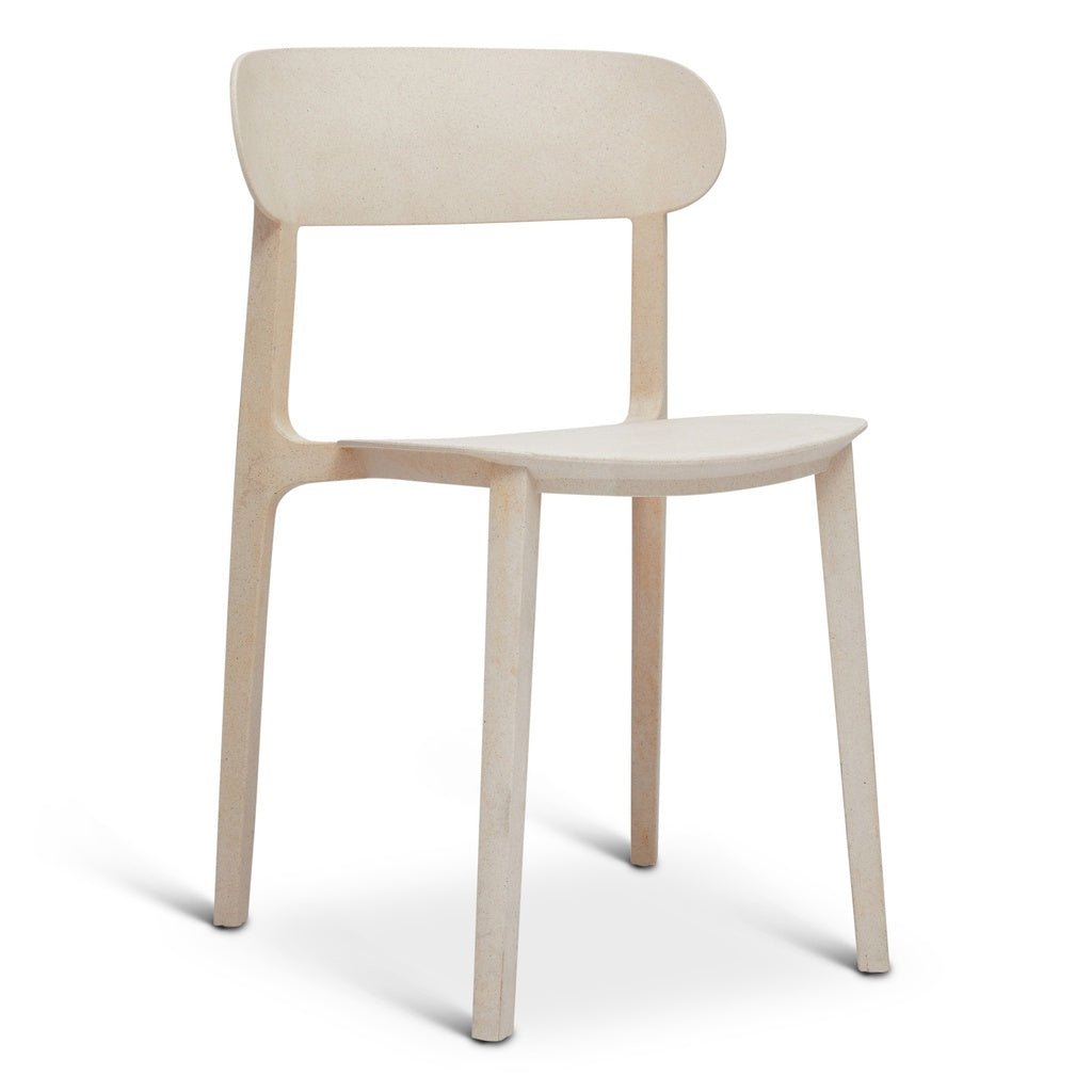 Metro - Spencer - Eco - Friendly Outdoor Stacking Chair - Set of 4 - Beige - Central Designs