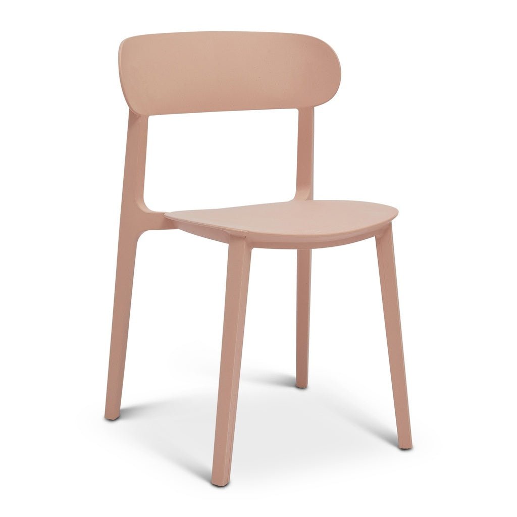 Metro - Spencer - Eco - Friendly Outdoor Stacking Chair - Set of 4 - Dusty Rose - Central Designs