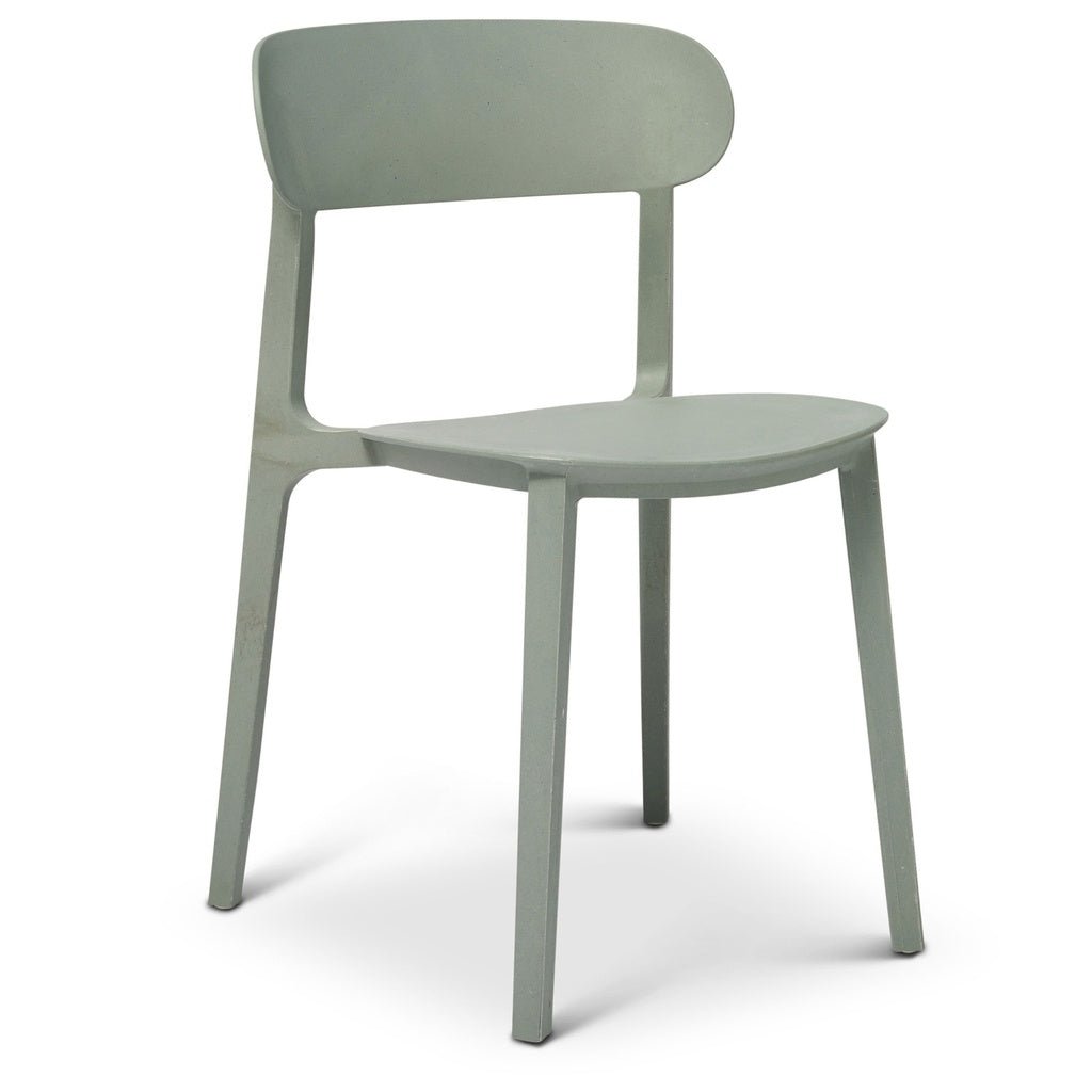 Metro - Spencer - Eco - Friendly Outdoor Stacking Chair - Set of 4 - Moss Grey - Central Designs