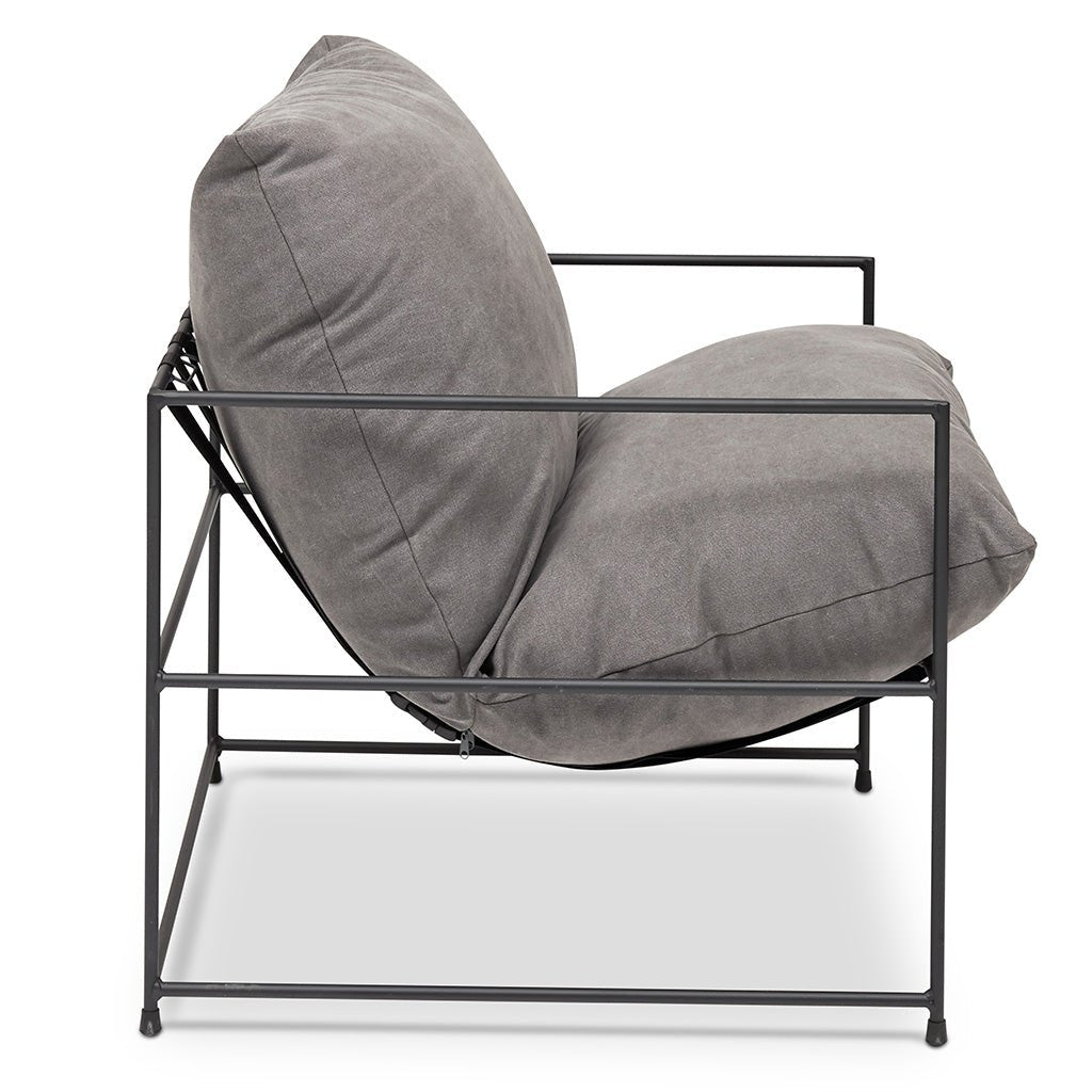 Metro - Trent Accent Chair - Washed Grey Upholstery - Central Designs