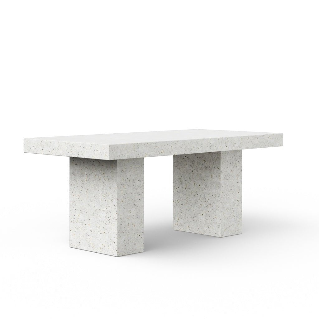 Mixx - Elcor Dining Table - 35.5" x 70.75" - Ivory Terrazzo - Central Designs