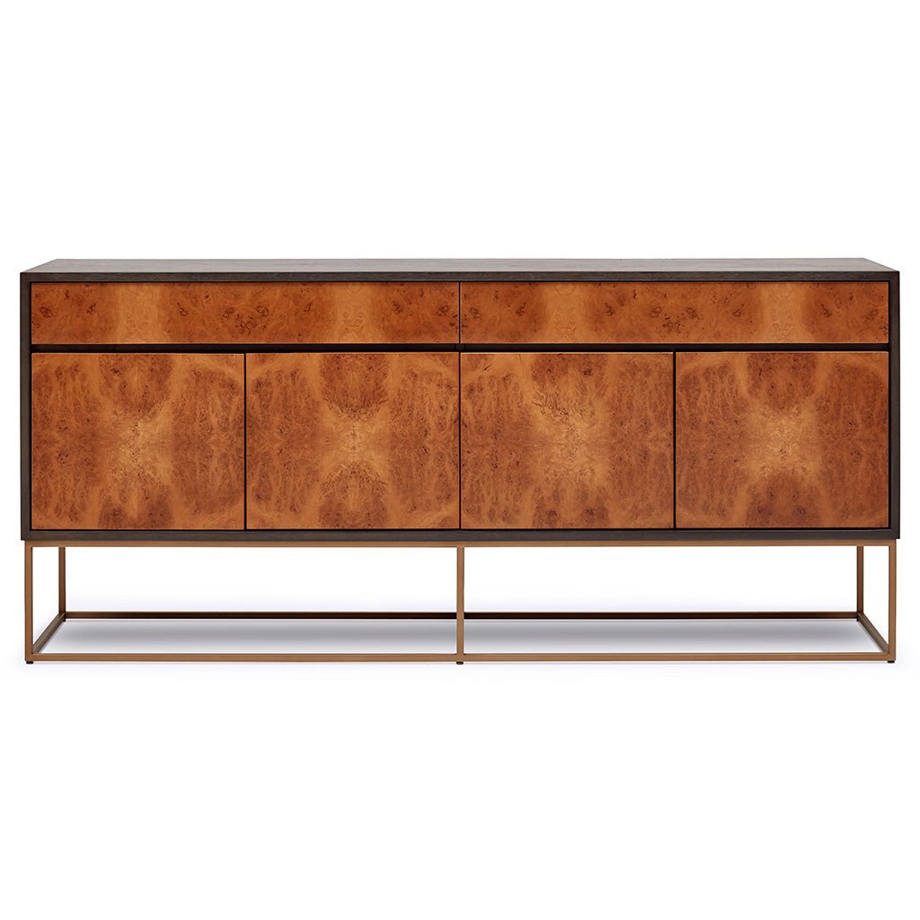 IE Series - Yoga Buffet - Oak Burl - Vintage Copper Base - Central Designs
