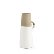 Garand Medium 15H Two - Toned White Natural Ceramic Jug - Central Designs
