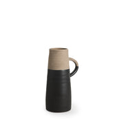 Garand Small 13H Two - Toned Black/Natural Ceramic Jug - Central Designs