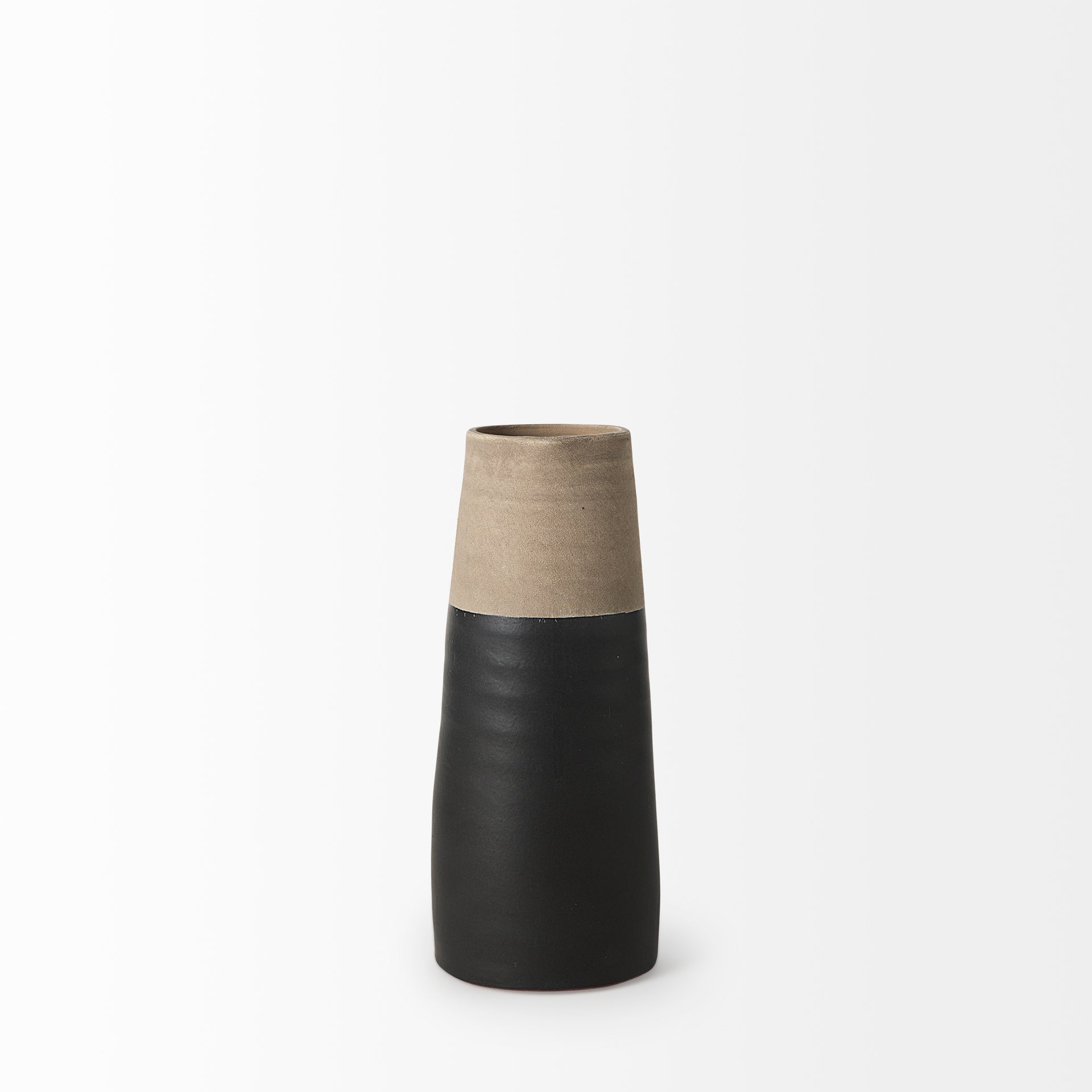 Garand Small 13H Two - Toned Black/Natural Ceramic Jug - Central Designs