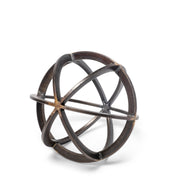 Galenna I (Small) 8L x 8W Black Metal Circular Decorative Orb - Central Designs