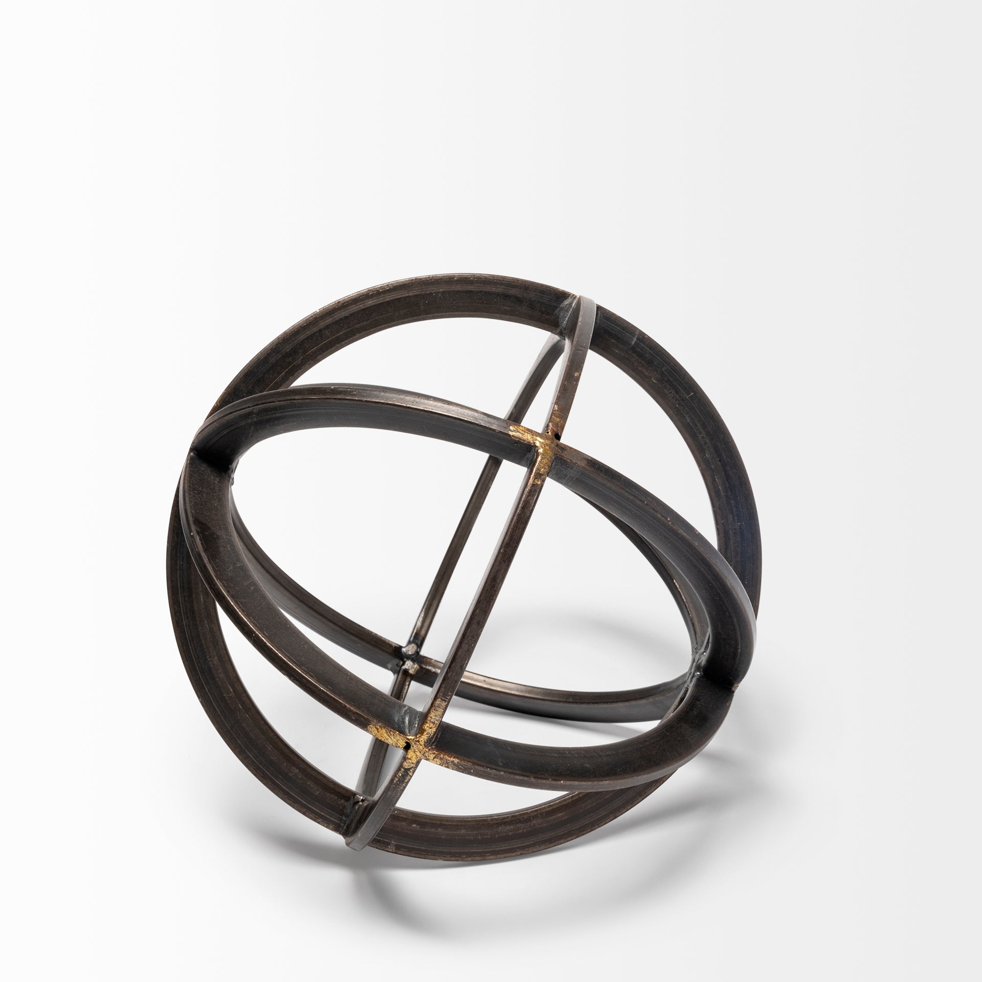 Galenna I (Small) 8L x 8W Black Metal Circular Decorative Orb - Central Designs