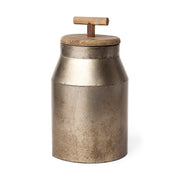 Oliphant II Large Gray Metal Decorative Milk Container