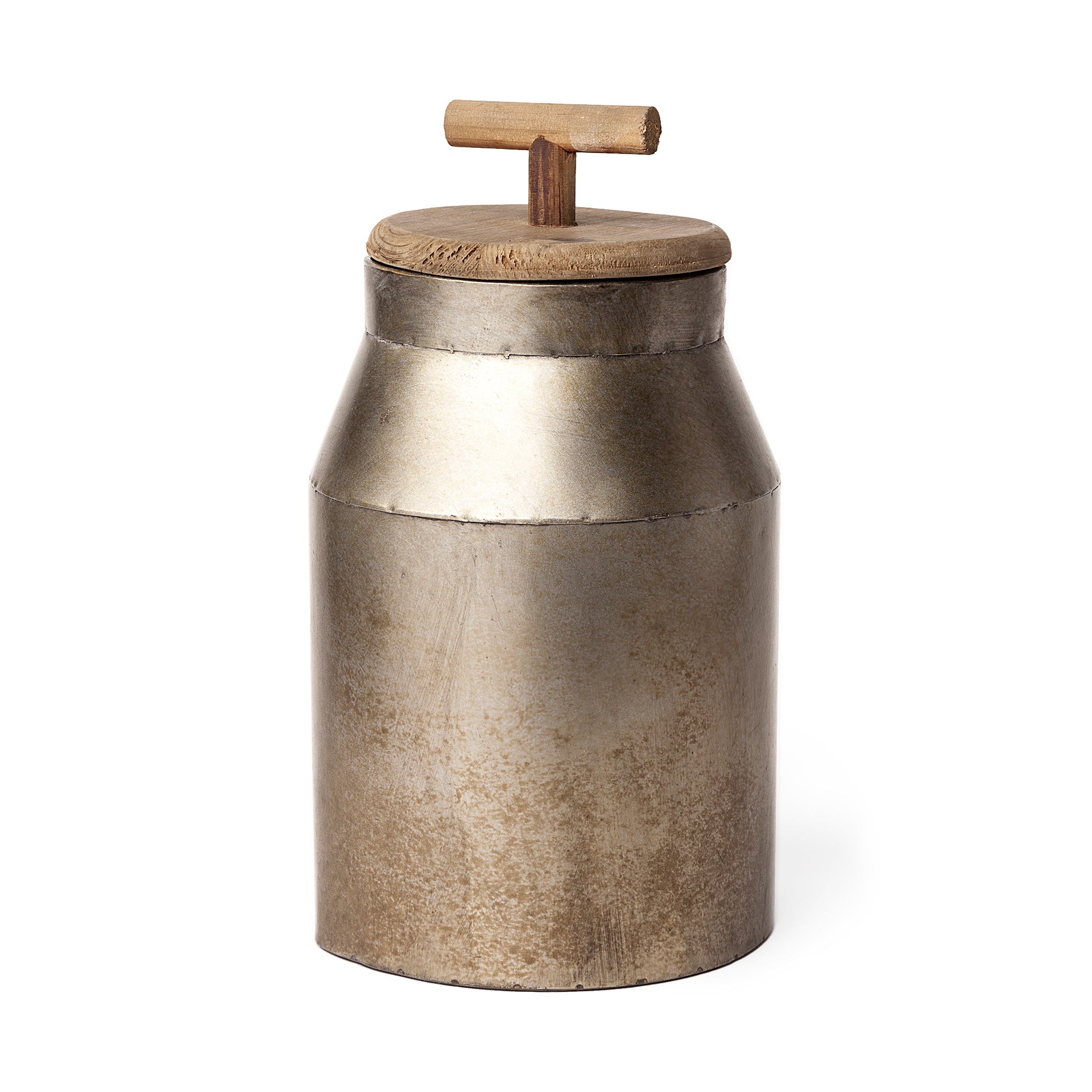 Oliphant II Large Gray Metal Decorative Milk Container