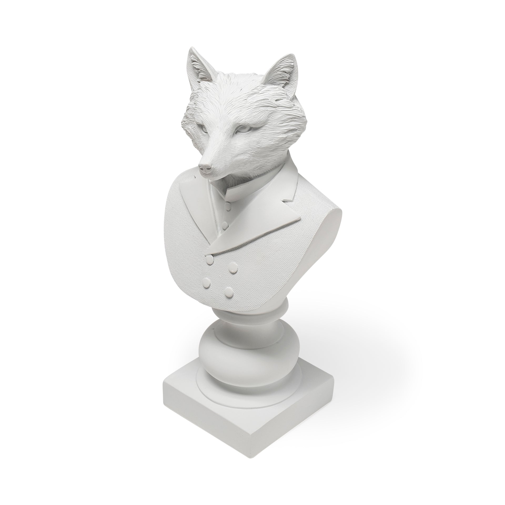 Murray 6L x 5W White Resin Business Fox - Central Designs