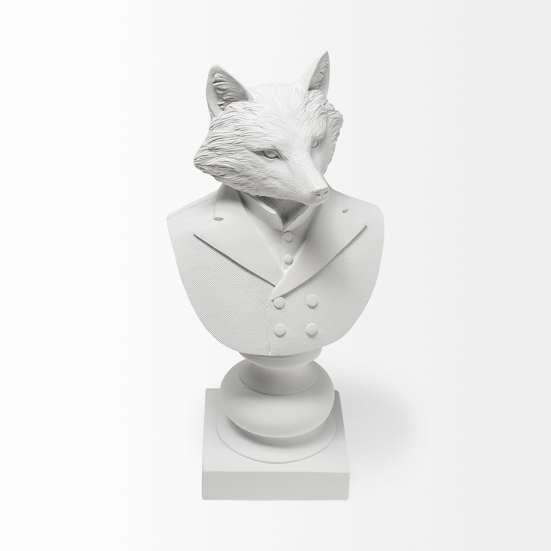Murray 6L x 5W White Resin Business Fox - Central Designs