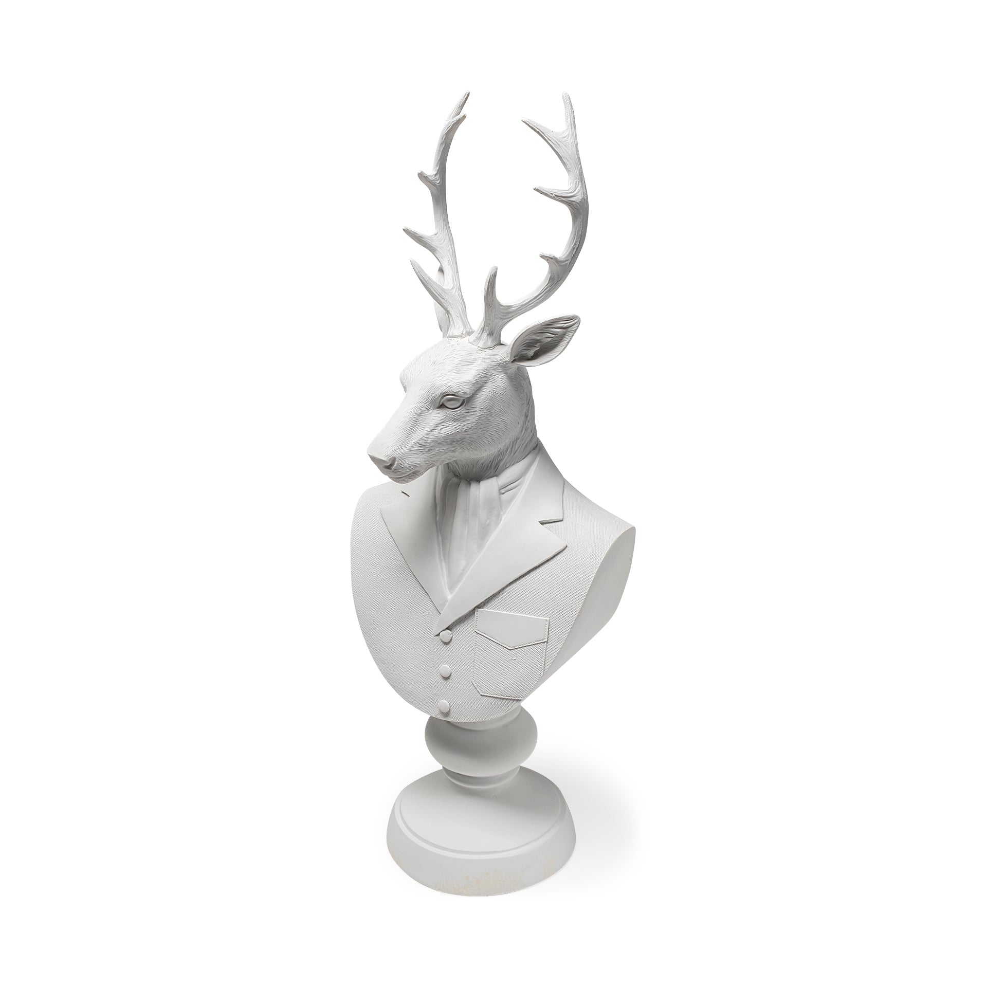 Mozart 8L x 6W White Resin Deer In A Suit - Central Designs