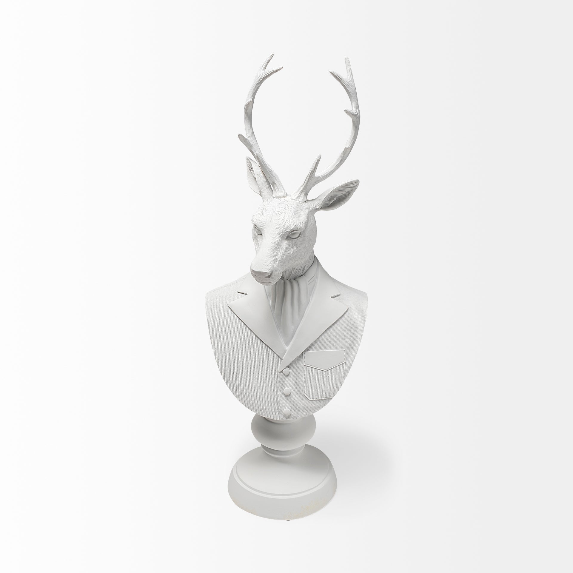 Mozart 8L x 6W White Resin Deer In A Suit - Central Designs