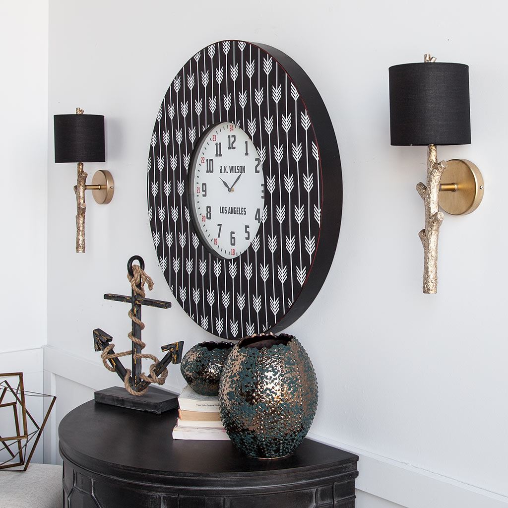 Calabash II 33" Oversize Contemporary Wall Clock