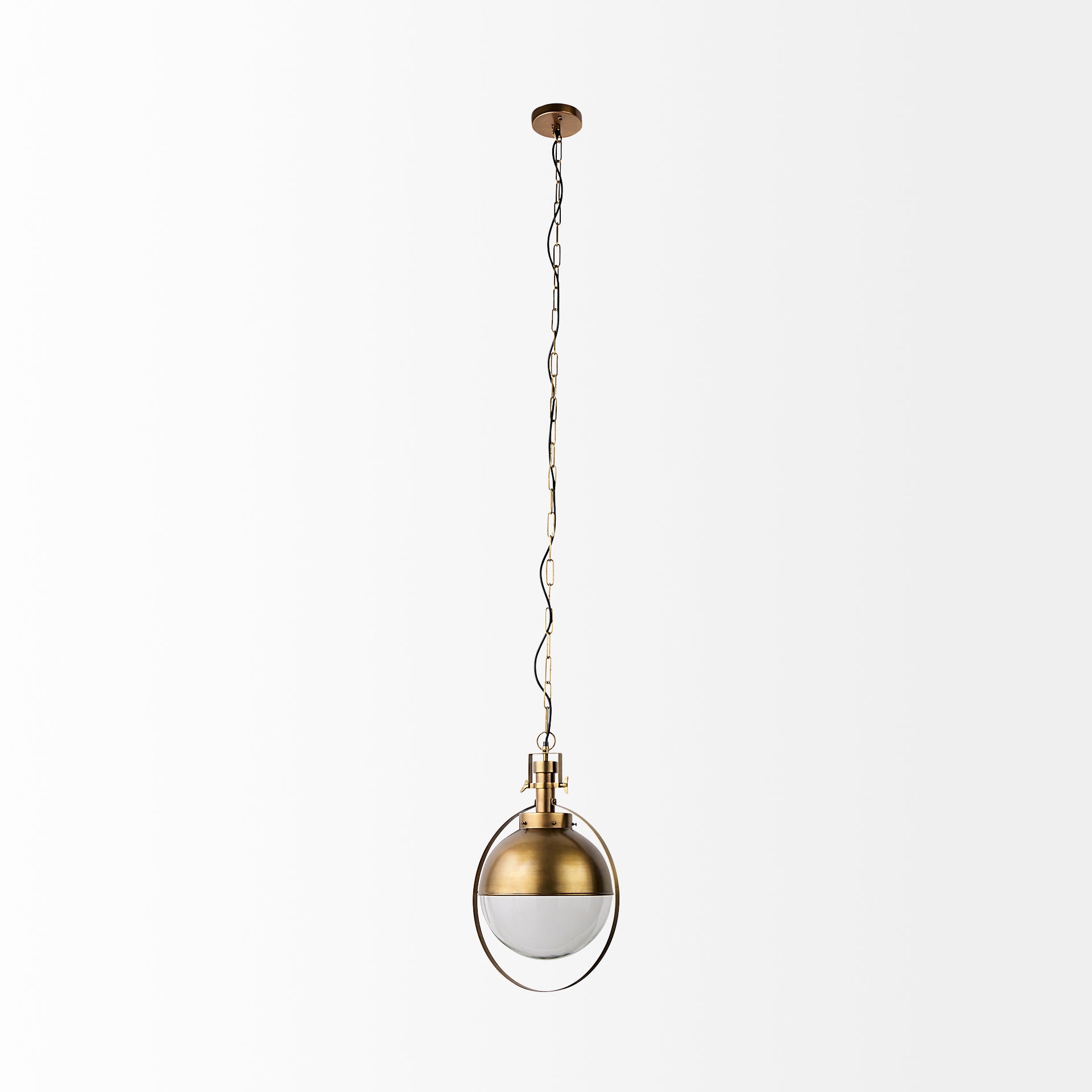 Leighton I 15x20 Gold Toned Metal Spherical Pendant Light - Central Designs