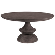 Crossman 60" Round Dark Brown/Gray Solid Wood Table Top & Base Dining Table - Central Designs