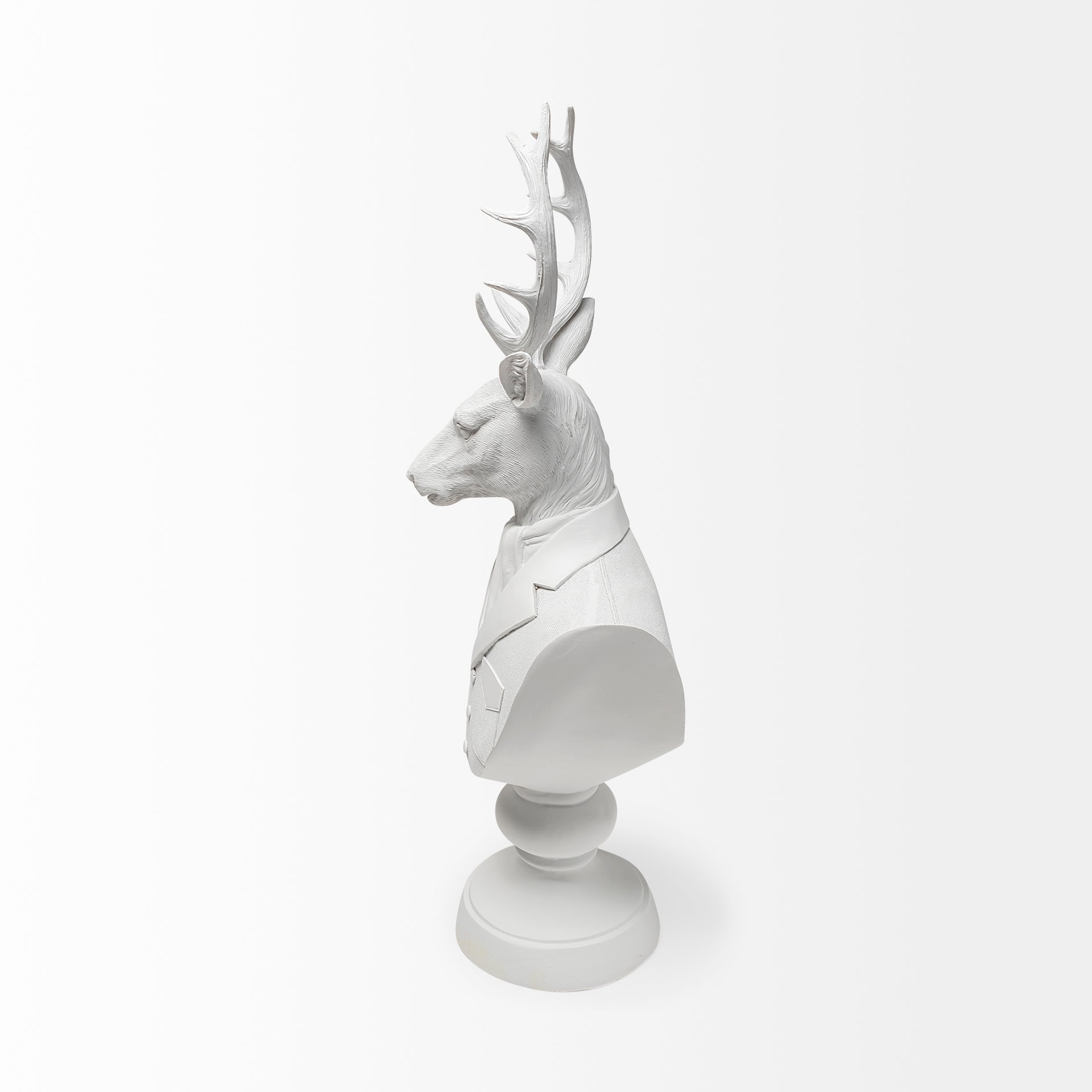 Mozart 8L x 6W White Resin Deer In A Suit - Central Designs