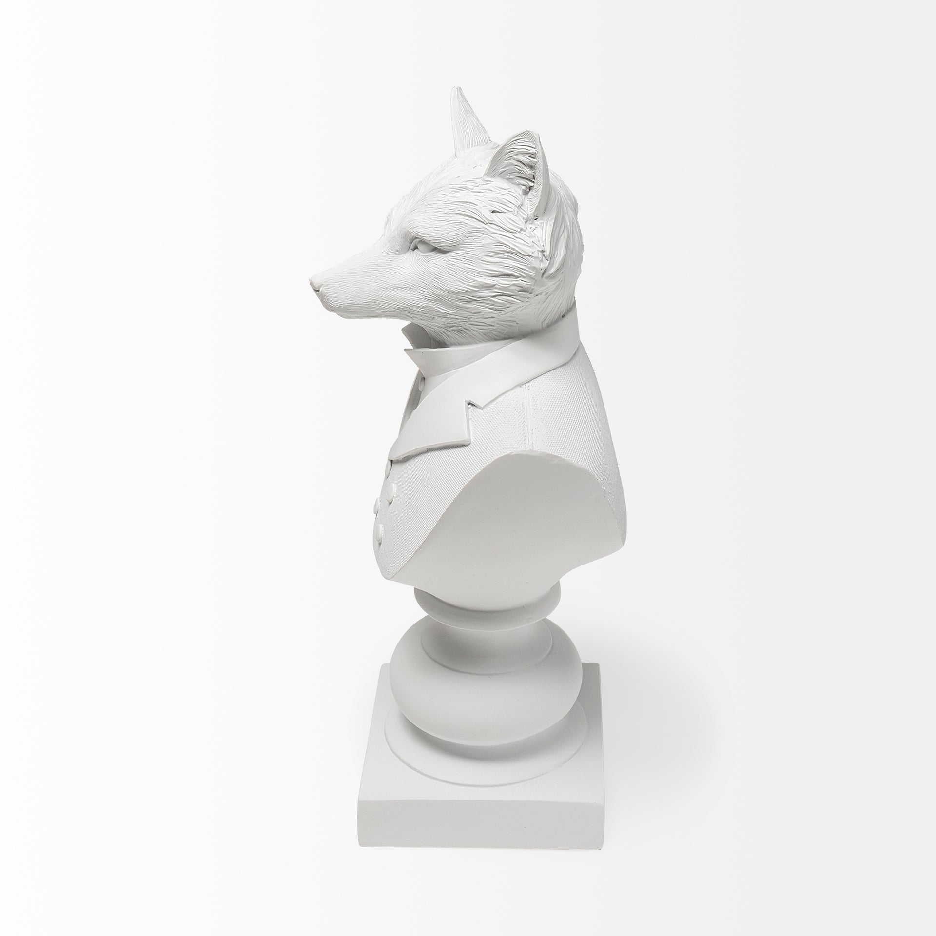 Murray 6L x 5W White Resin Business Fox - Central Designs