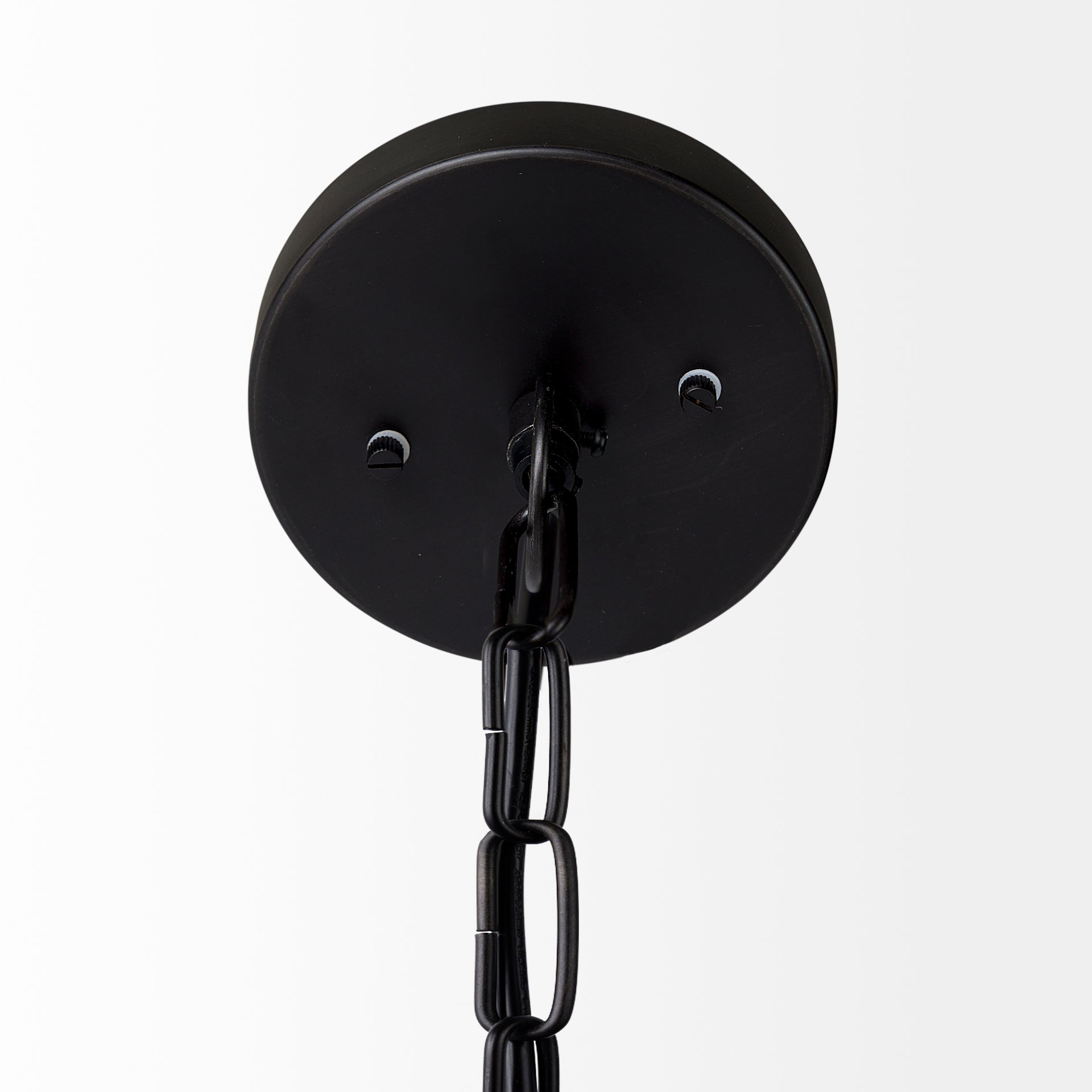 Leighton II 15x20 Black Metal Spherical Pendant Light - Central Designs