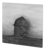 Barn House in Wind I by Mercana Studio a Hand Embellished Textured Canvas