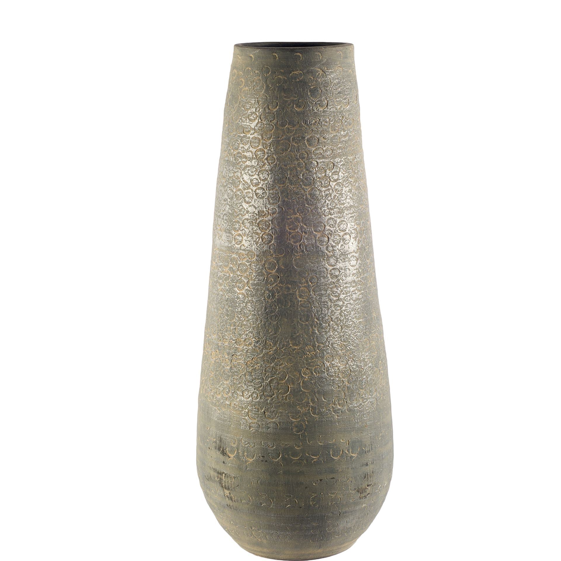 Kalahari II Large 39" Gray Ceramic Floor Vase - Central Designs